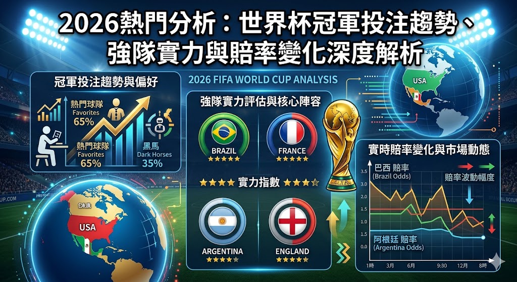 2026熱門分析：世界杯冠軍投注趨勢、強隊實力與賠率變化深度解析