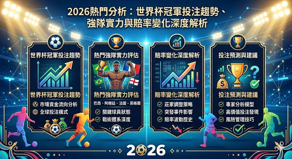 2026熱門分析：世界杯冠軍投注趨勢、強隊實力與賠率變化深度解析